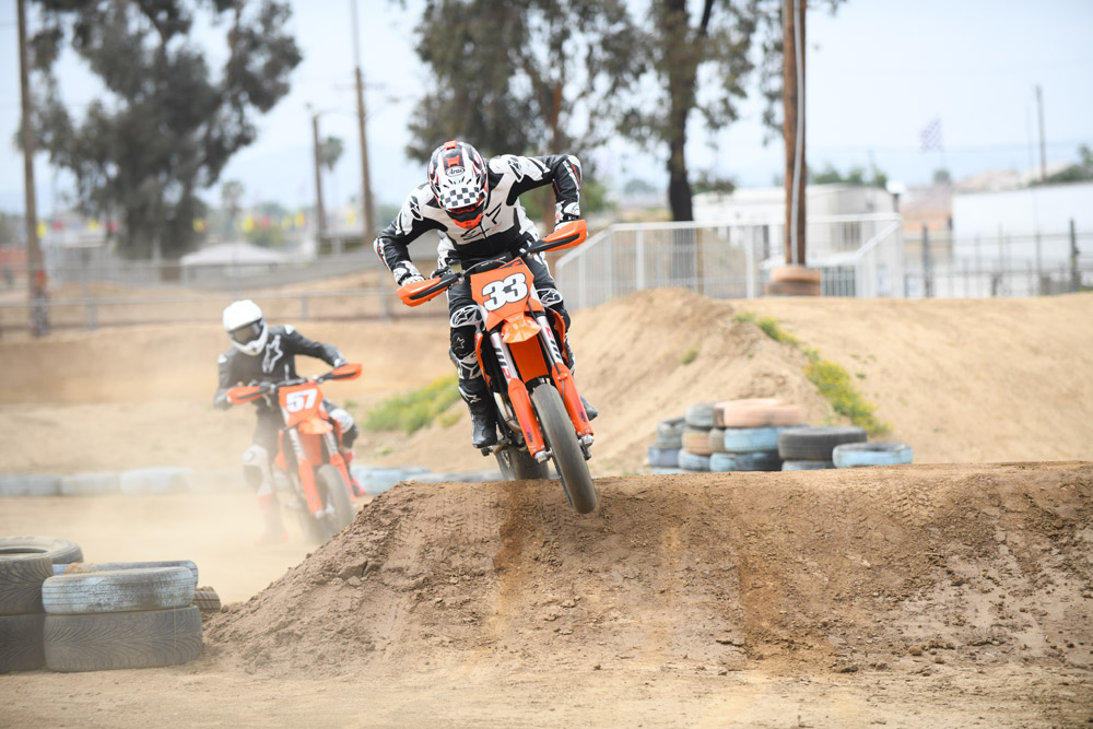 2025 KTM 450 SMR at Apex track 2025 KTM 450 SMR at Apex track